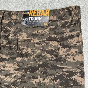 NEW Ariat Men's Work Rebar Made Tough Cargo Shorts M4 Green Digi Camo‎ 48